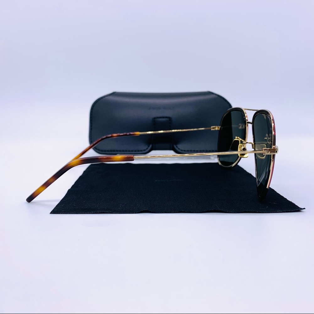 Saint Laurent SL294 Aviator Sunglasses Havana Gold - Picture 5 of 16